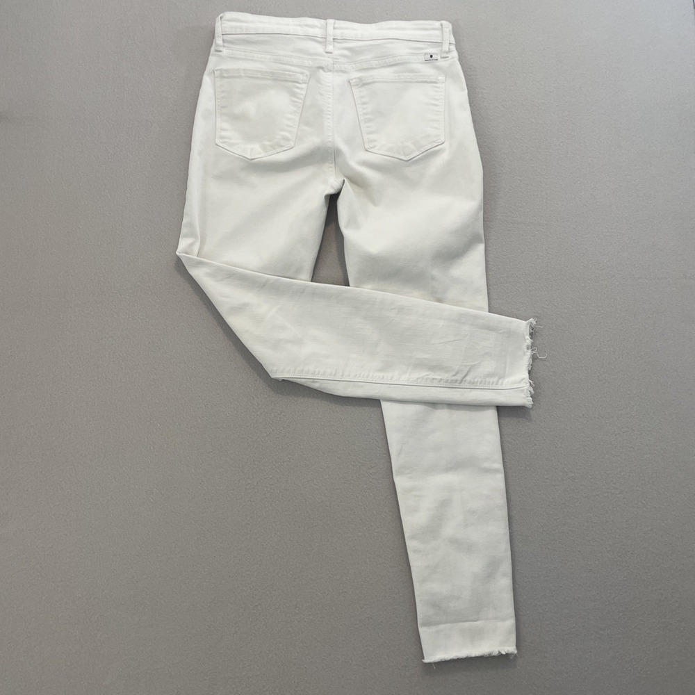 Lucky Brand Ava Skinny Jeans Pants WHITE Raw Hem Sz 6/26 Ankle Crop Women's EUC‎ - Picture 5 of 9